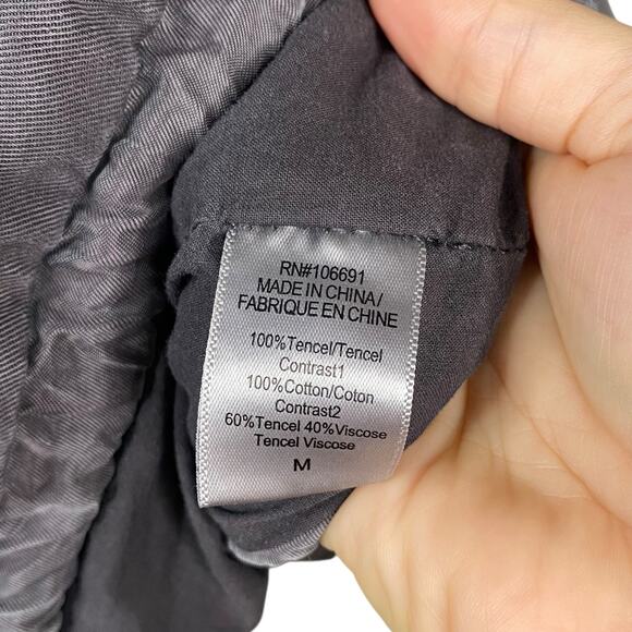 Young Fabulous & Broke Clara Gray Tencel Utility Cropped Bomber Jacket SZ M - Picture 8 of 9